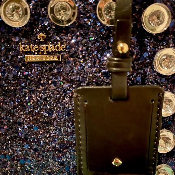 New Kate Spade satchel handbag blue color glitter(leather) - Picture 10 of 12